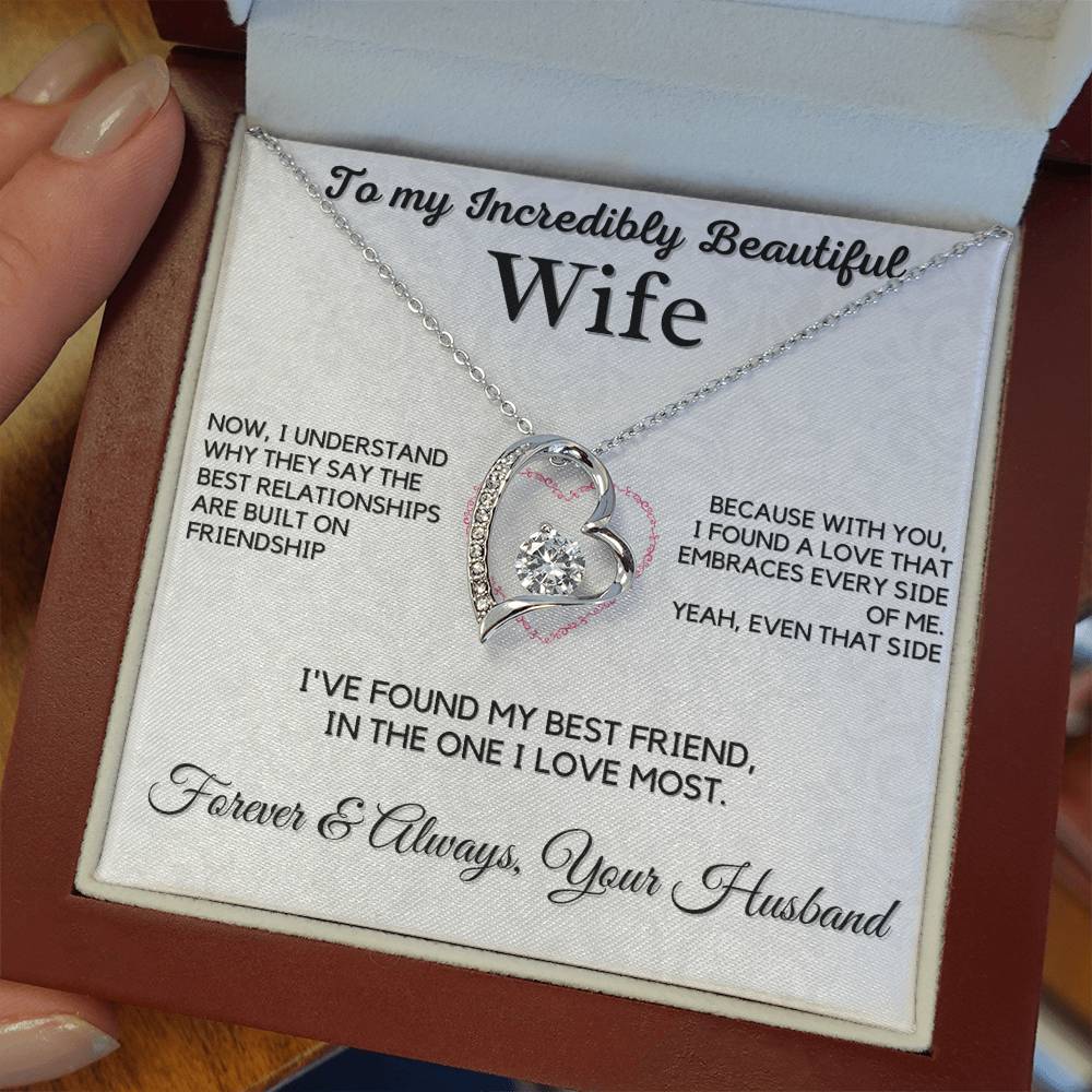 Wife - Best Friend -Forever Love Necklace