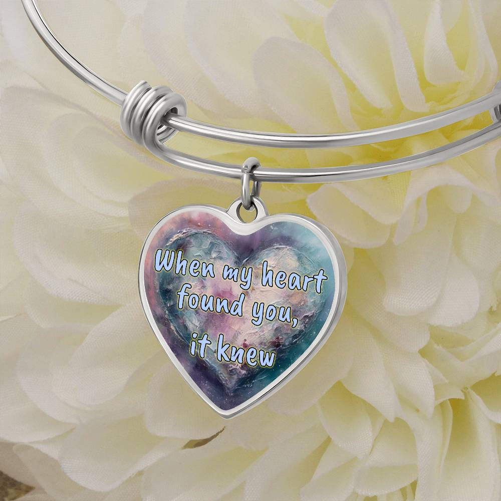 Make Her Smile with a Beautiful, Personalized Heart Bangle