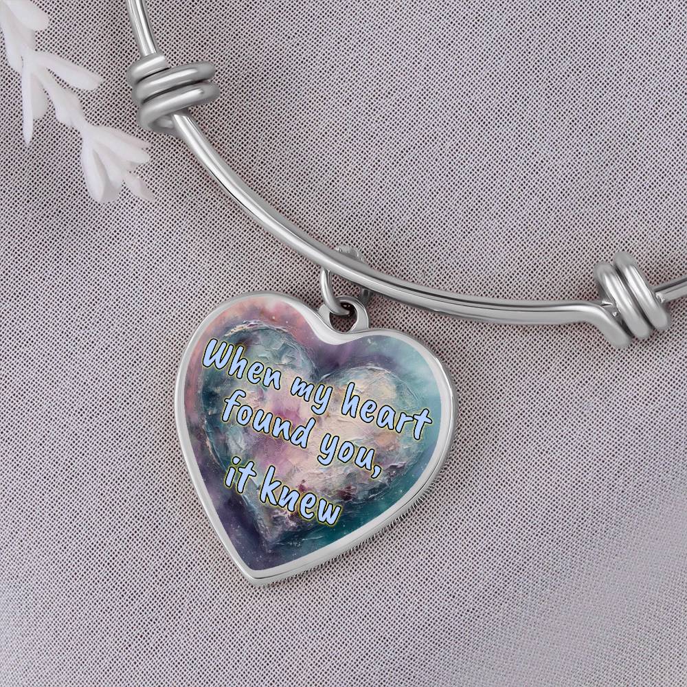 Make Her Smile with a Beautiful, Personalized Heart Bangle