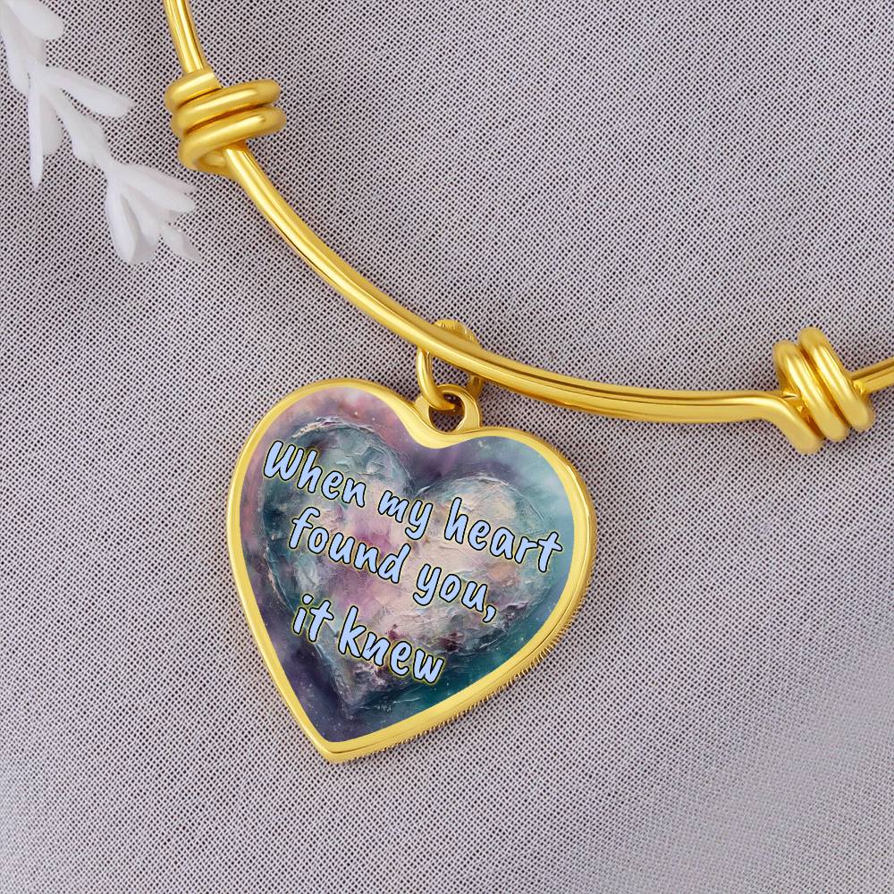 Make Her Smile with a Beautiful, Personalized Heart Bangle