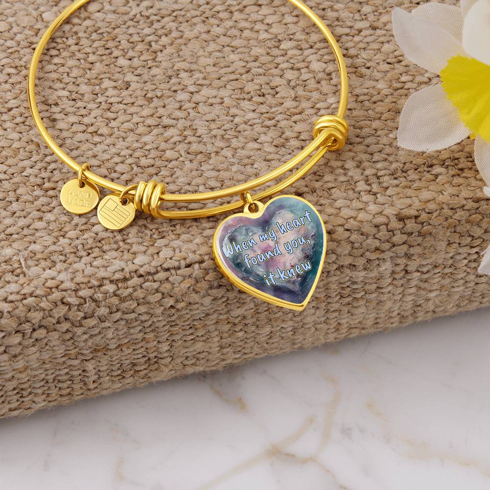 Make Her Smile with a Beautiful, Personalized Heart Bangle