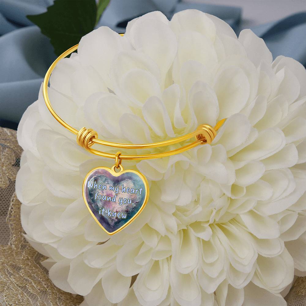 Make Her Smile with a Beautiful, Personalized Heart Bangle