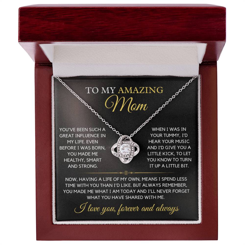 Gift for Mom - What You've Shared with Me - Love Knot Necklace