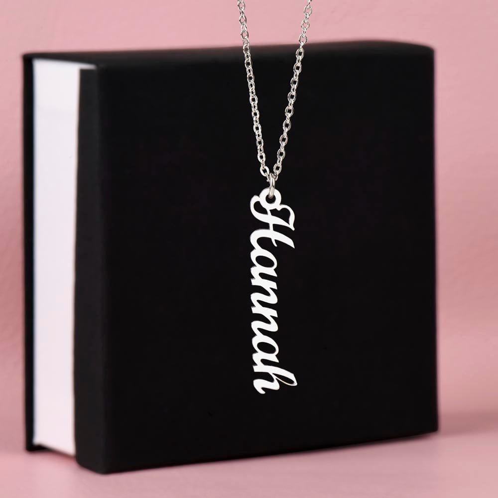 Personalized Vertical Name Necklace - A unique and elegant accessory that reflects your personality