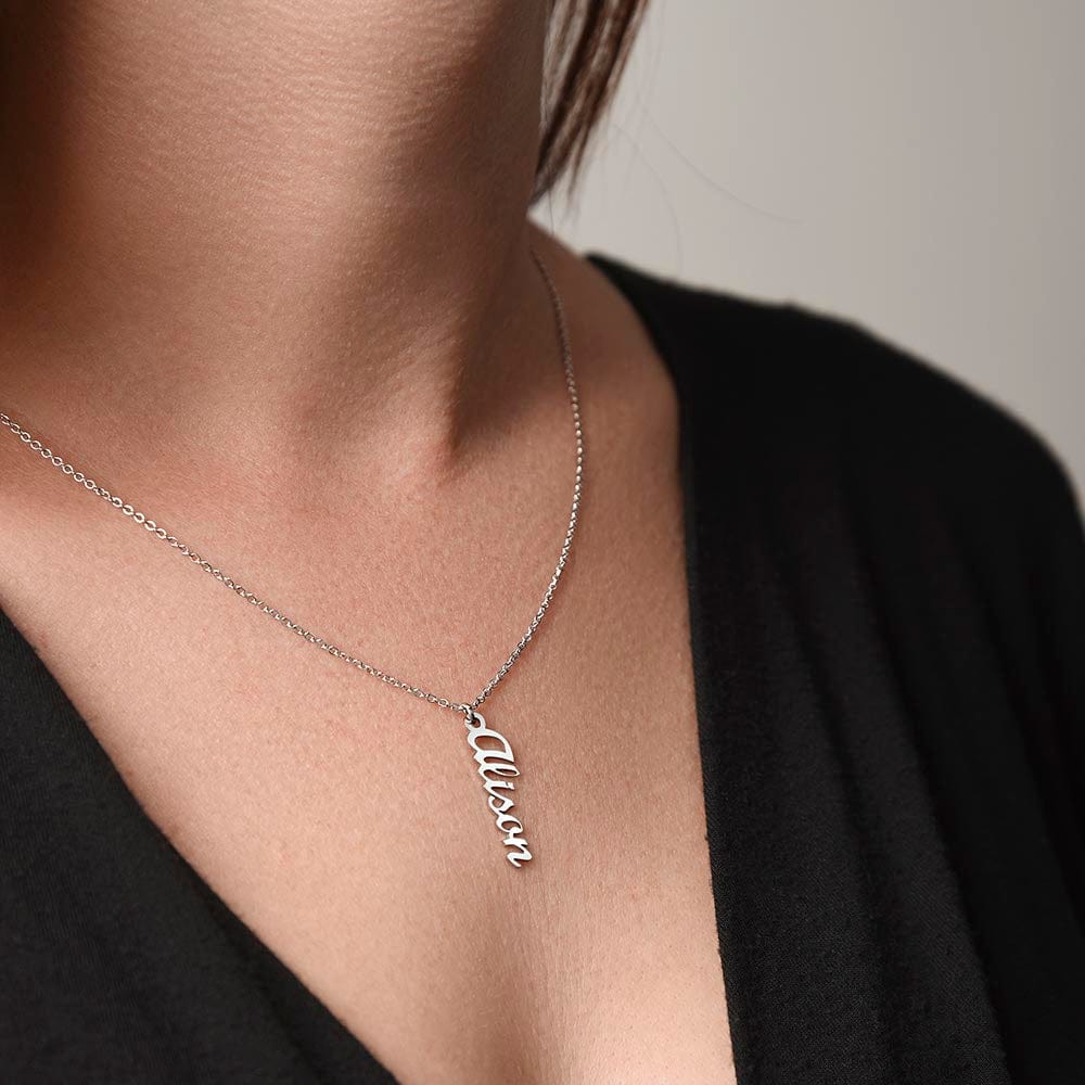 Personalized Vertical Name Necklace - A unique and elegant accessory that reflects your personality