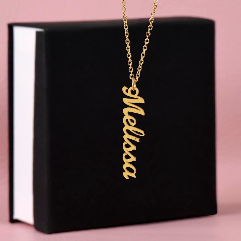 Personalized Vertical Name Necklace - A unique and elegant accessory that reflects your personality