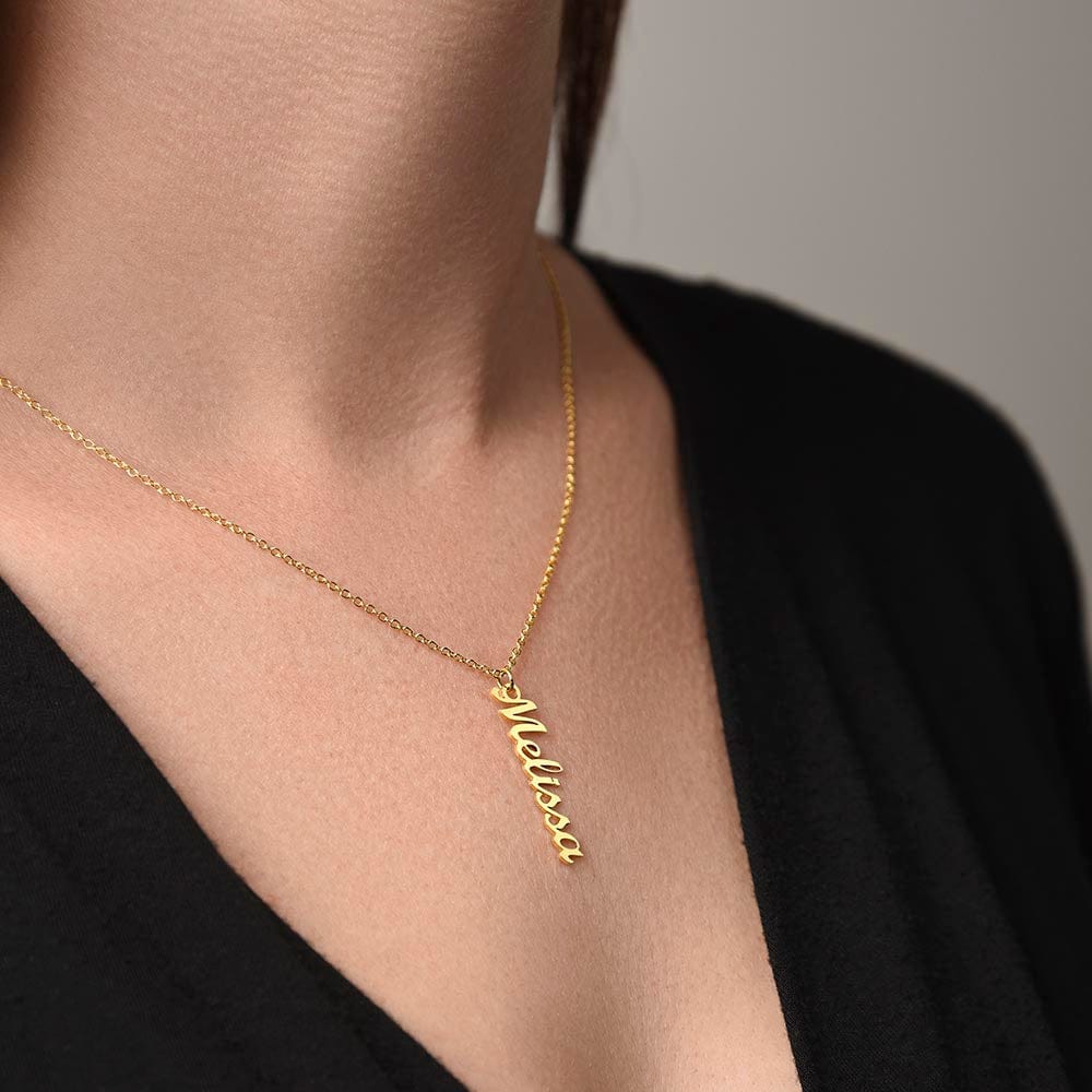 Personalized Vertical Name Necklace - A unique and elegant accessory that reflects your personality