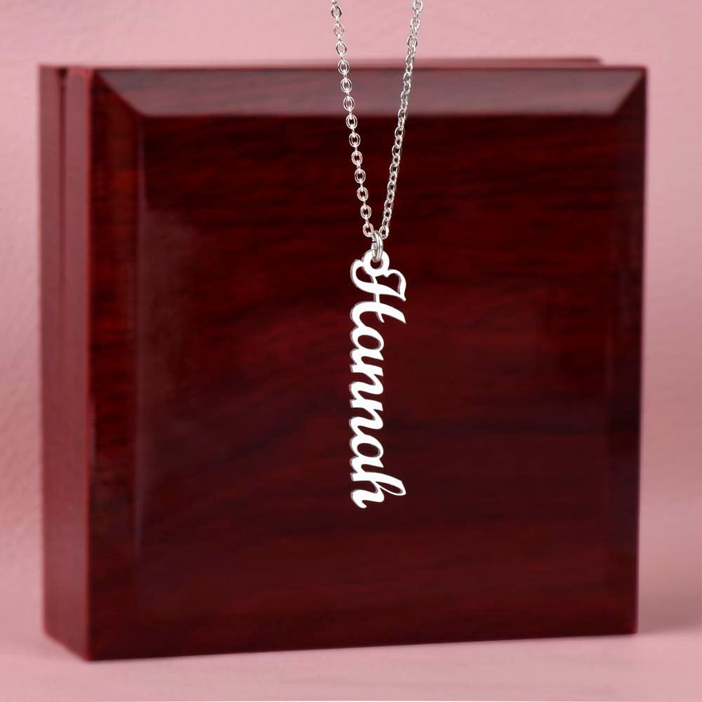 Personalized Vertical Name Necklace - A unique and elegant accessory that reflects your personality