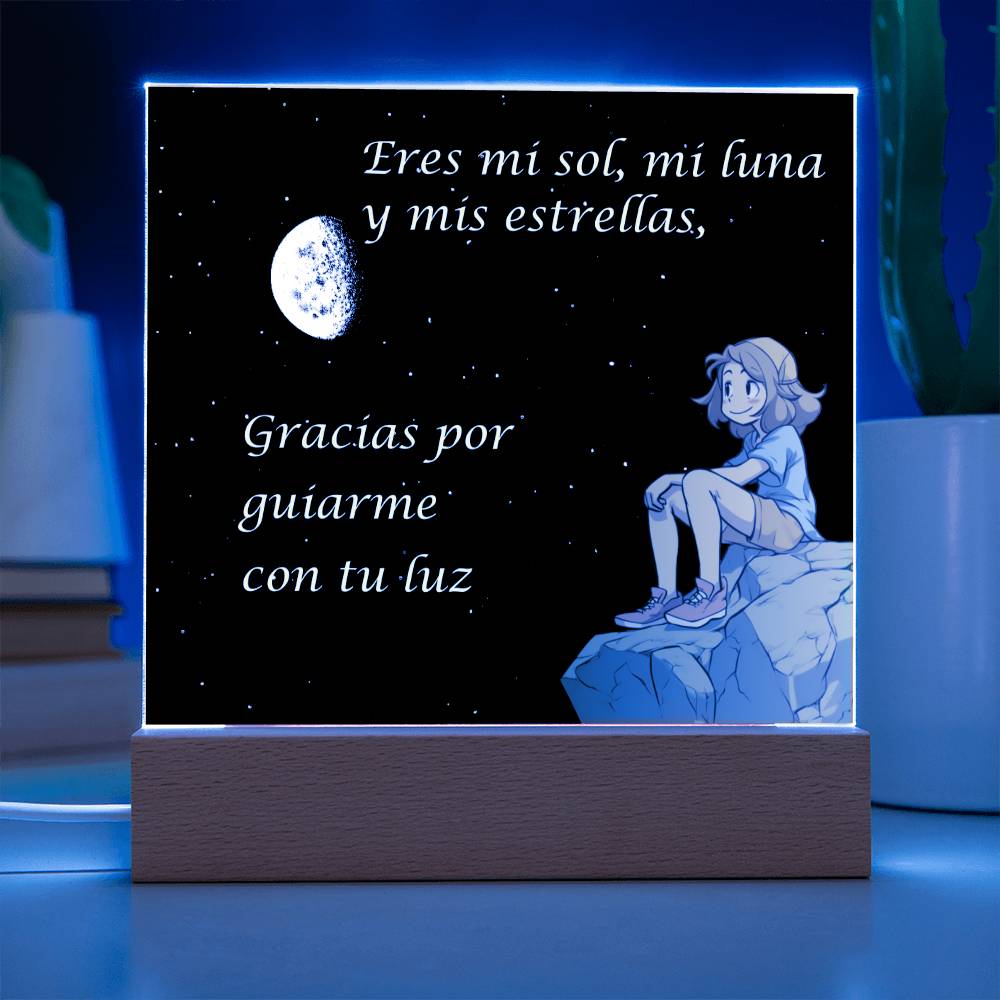 Regala una placa acrílica personalizada con tecnología y amor.