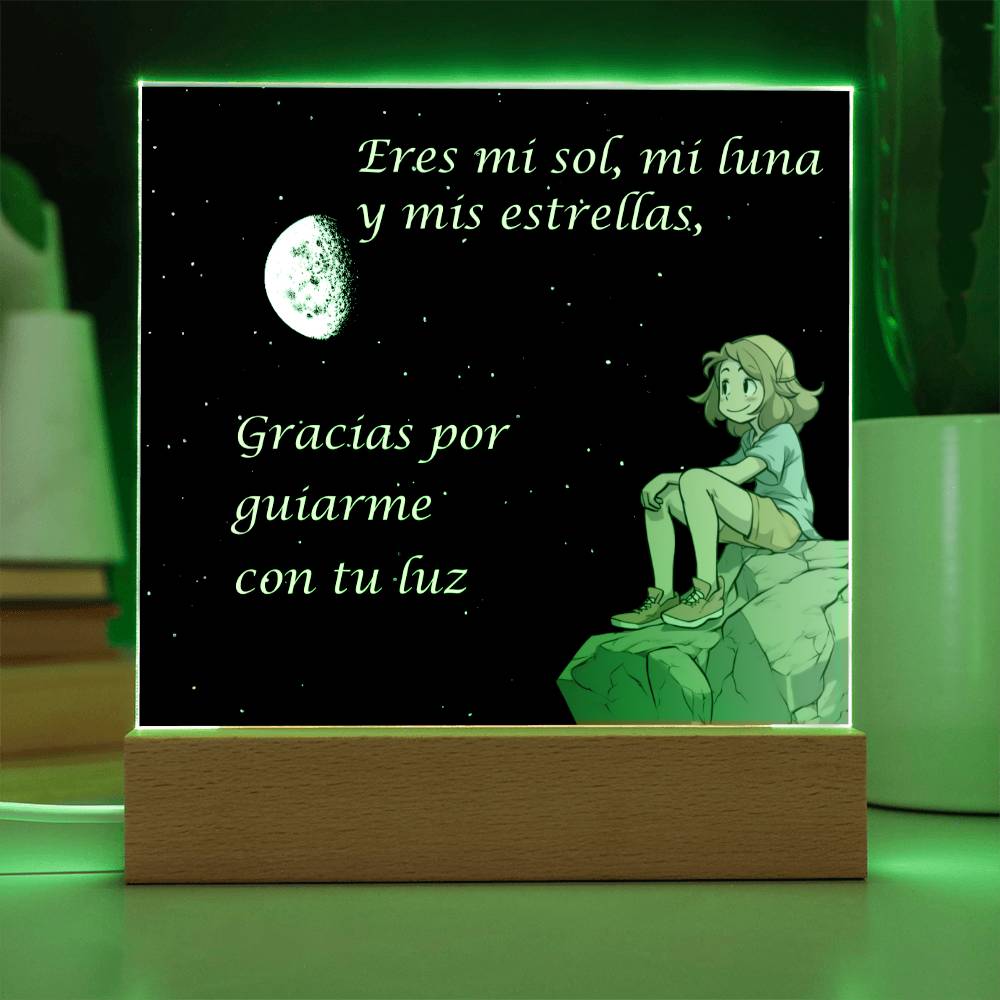 Regala una placa acrílica personalizada con tecnología y amor.