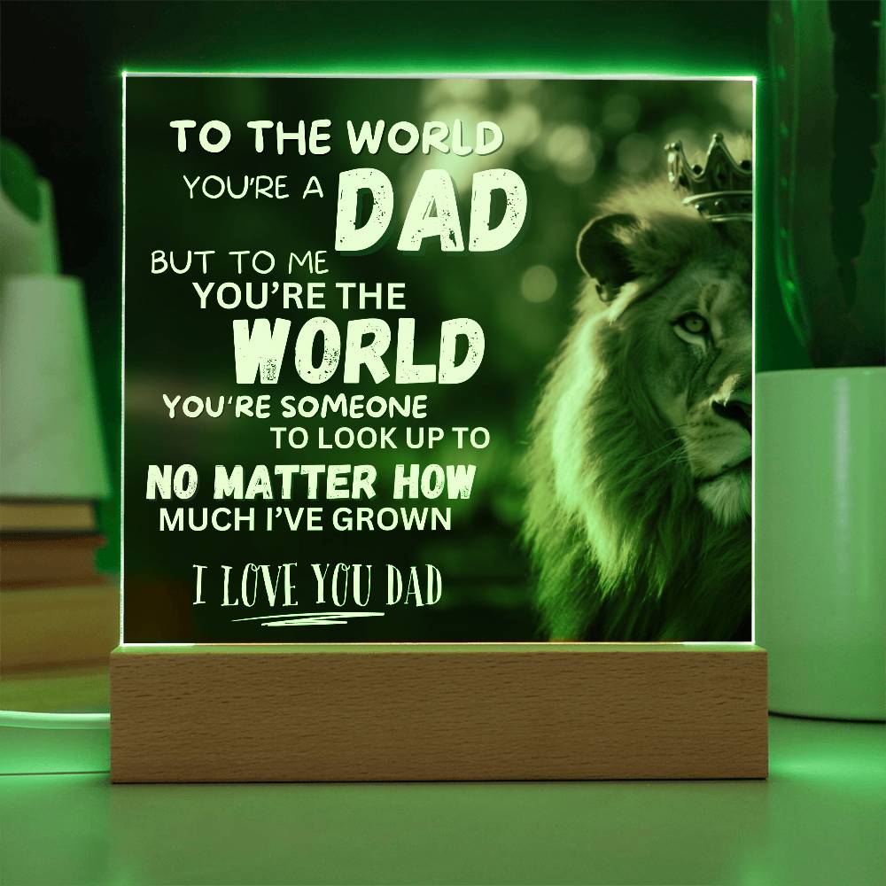 Dad, To Me you're the World