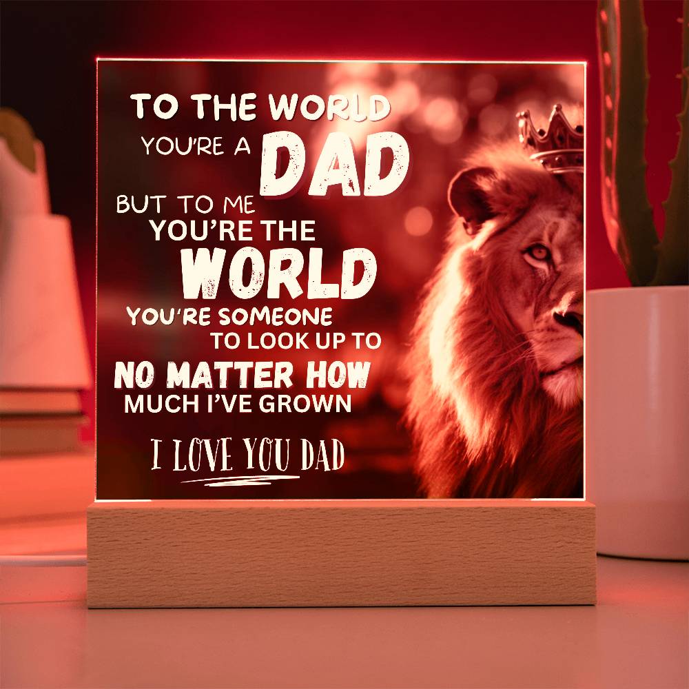 Dad, To Me you're the World